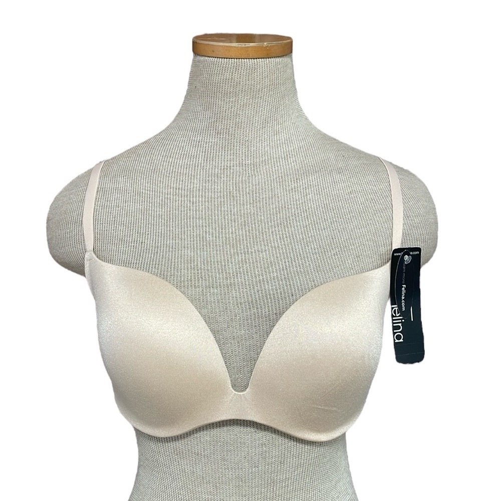 Felina Joslyn Bra Women's 34C Tan NWT Minimalist Smoothing - Picture 1 of 12